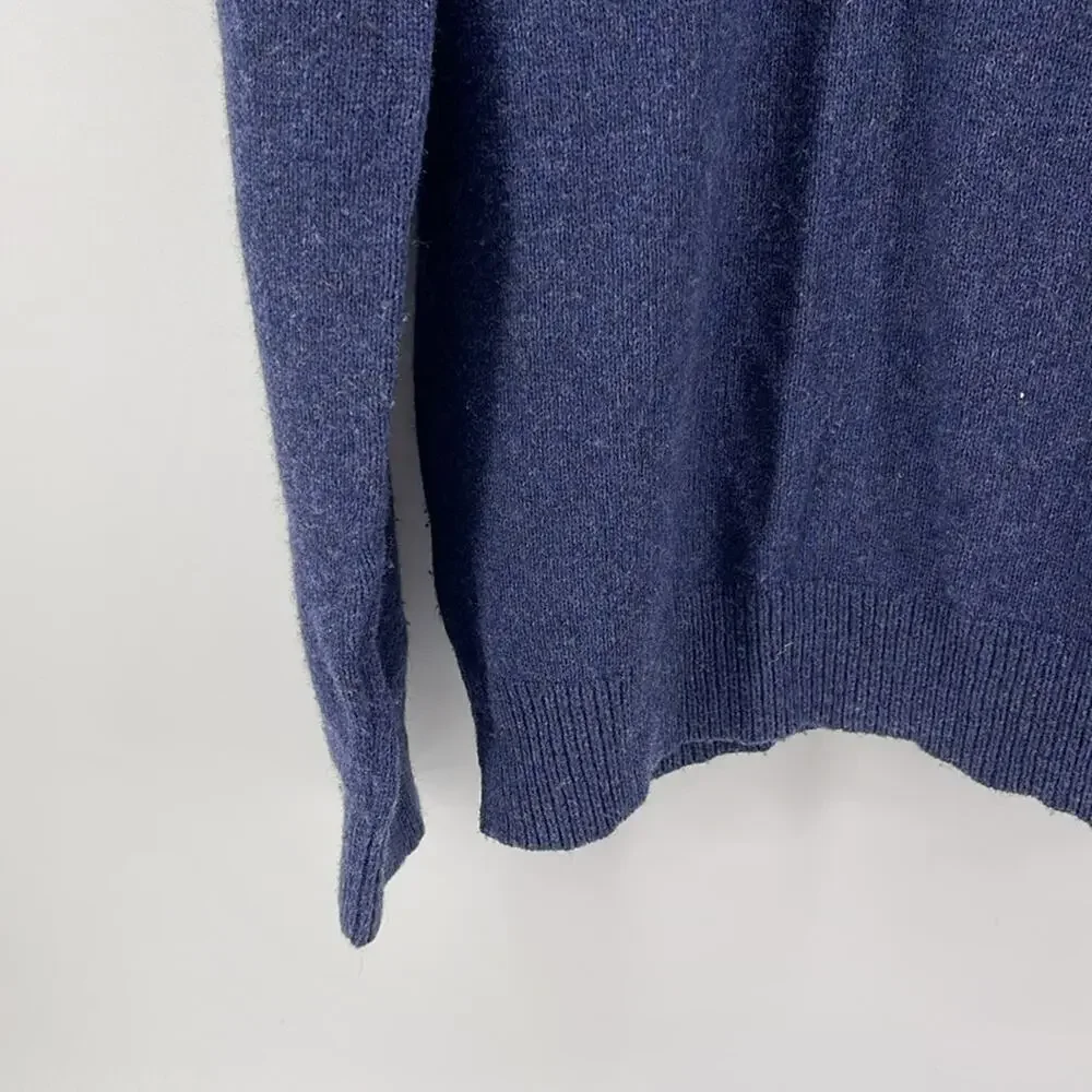 J. Crew Slim fit rugged Merino wool blend crew neck knit sweater sz L